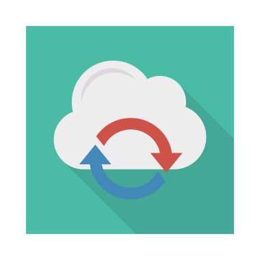 yedekleme geri yükleme bulut vektör çizim 