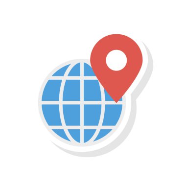 konumu PIN Gps vektör çizim 
