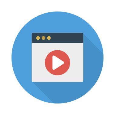 video web sayfası tarayıcı vektör çizim 