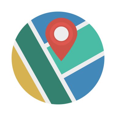 konumu PIN vektör çizim Haritası 