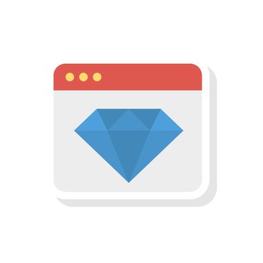 Web sayfası elmas Kalite vektör çizim 