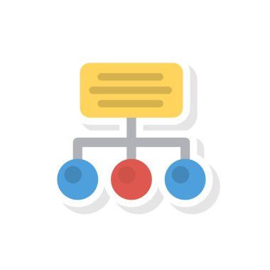 Ağ grafik hiyerarşi vektör çizim 