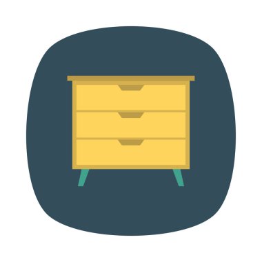 çekmece kabine iç vektör çizim 