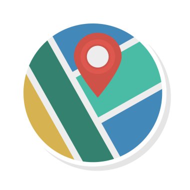 konumu PIN vektör çizim Haritası 