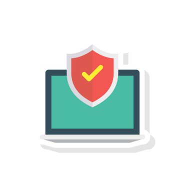 güvenli kalkan koruma vektör çizim 