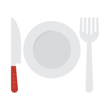 tabak tabak çatal vektör çizim 