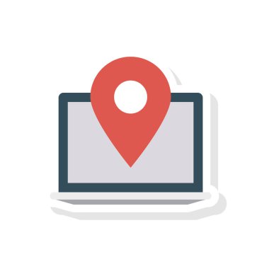 konumu PIN vektör çizim Haritası 