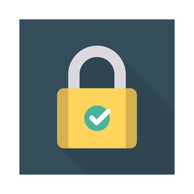 asma kilit özel güvenli vektör çizim 