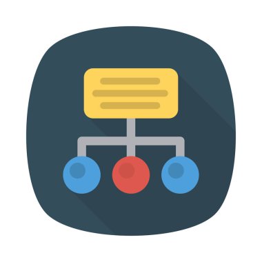 Ağ grafik hiyerarşi vektör çizim 