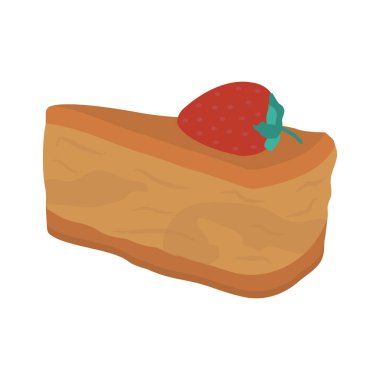 Pastayı dilim pasta vektör çizim 