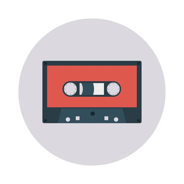 Cinta Cassette Vector Música Ilustración — Archivo Imágenes Vectoriales