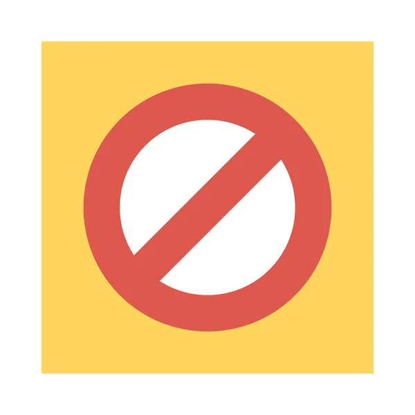 Bloque Stop Prohibido Vector Ilustración — Archivo Imágenes Vectoriales