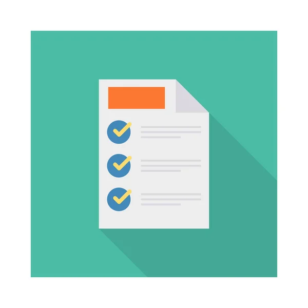 Project Checklist File Vector Illustration — Stock Vector