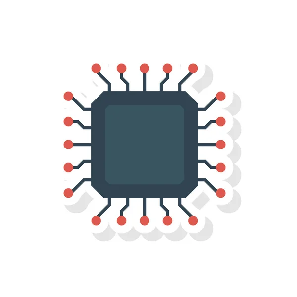 Cpu Procesador Chip Vector Ilustración — Archivo Imágenes Vectoriales