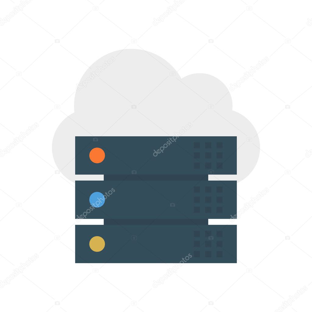 server  hosting   database    vector illustration 