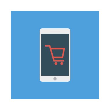 E ticaret sepeti arabası vektör çizim 