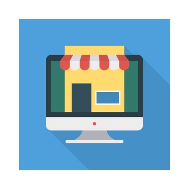 E ticaret online alışveriş vektör çizim 