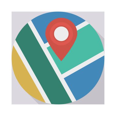 konumu PIN vektör çizim Haritası 