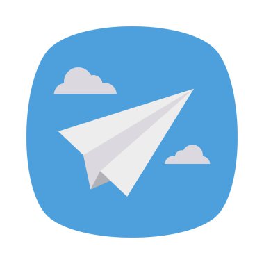 Kağıt Uçak mesaj vektör çizim göndermek 