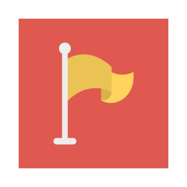 hedef başarı bayrak illüstrasyon vektör 