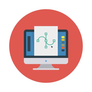 Web tasarım için renk simgesi. Vektör çizim 