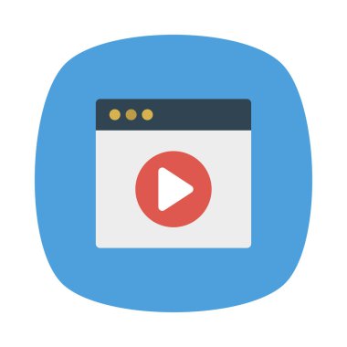 video web sayfası tarayıcı vektör çizim 