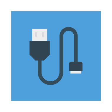 USB veri kablosu konektörü vektör çizim 