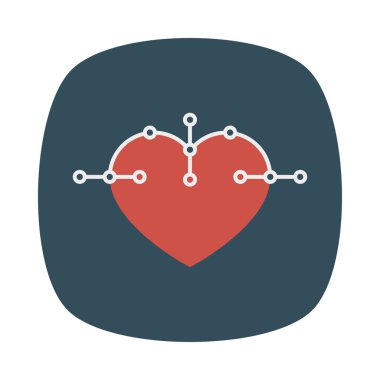 Bezier eğrisi kalp vektör çizim 