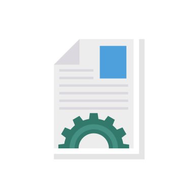 ayar dosyası belge vektör çizim 