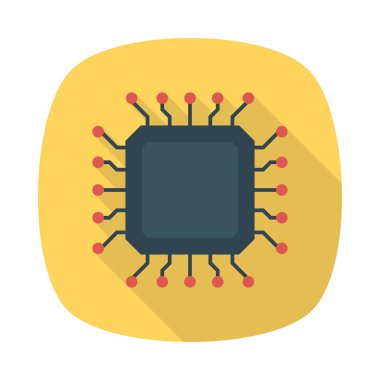CPU işlemci çip vektör çizim 