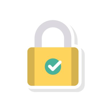 asma kilit özel güvenli vektör çizim 