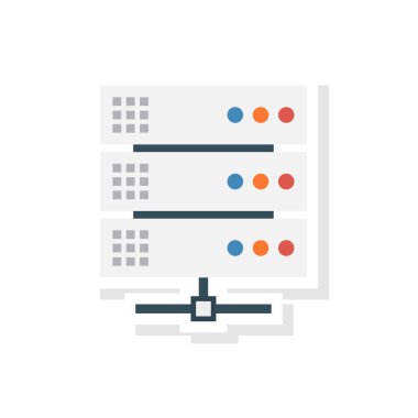 sunucu depolama veritabanı vektör çizim 