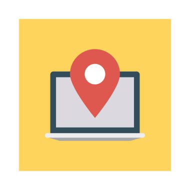 konumu PIN vektör çizim Haritası 