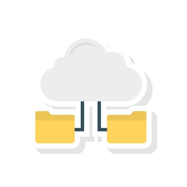 ağ bağlantısı vektör çizim bulut 