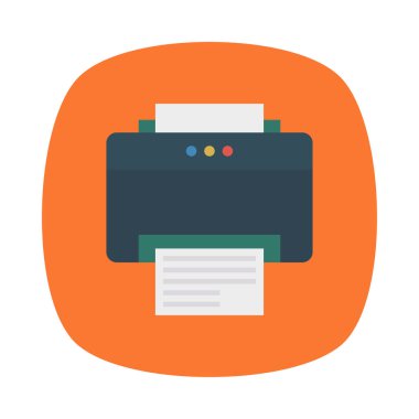 Yazıcı Faks yazdırma vektör çizim 