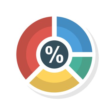 grafik grafik yüzde vektör çizim 