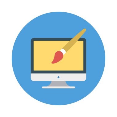 Web tasarım için renk simgesi. Vektör çizim 