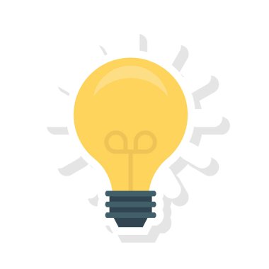 ampul fikir yaratıcı vektör çizim 