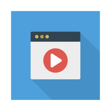 video web sayfası tarayıcı vektör çizim 