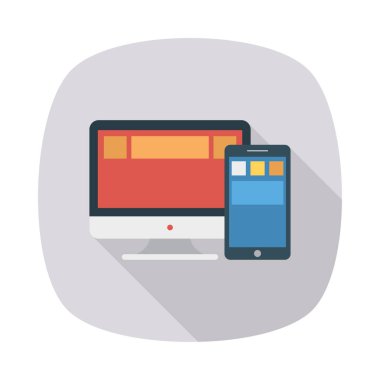 Düzen ekranlı cihazlar illüstrasyon vektör 