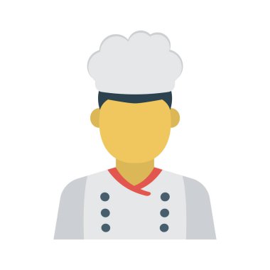 aşçı Şef avatar vektör çizim 