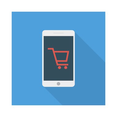 E ticaret sepeti arabası vektör çizim 