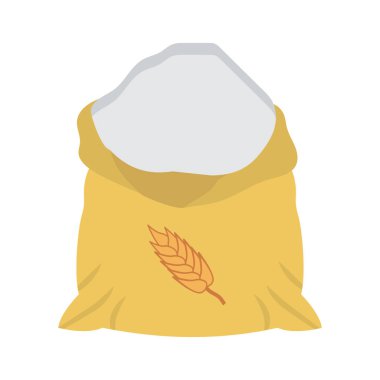 çuval buğday ekmek vektör çizim 