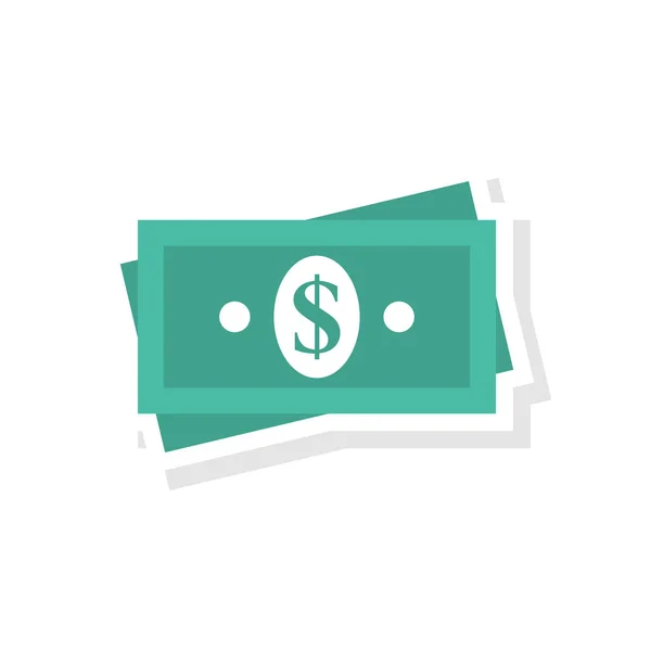 Dollar Cash Geld Vectorillustratie — Stockvector