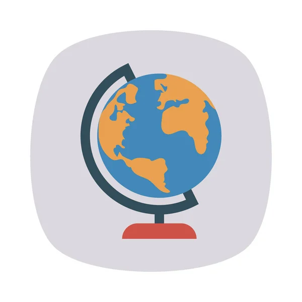 Globe Earth Kaart Vectorillustratie — Stockvector