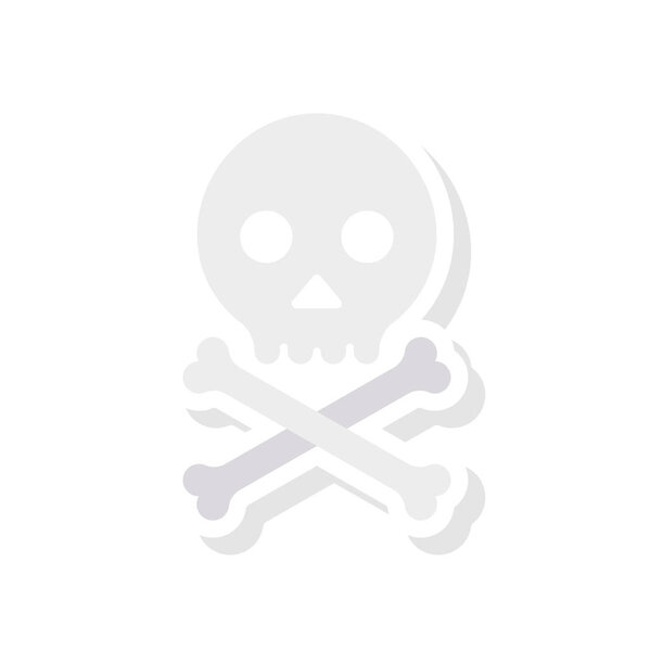 skull  danger   crossbones   vector illustration 