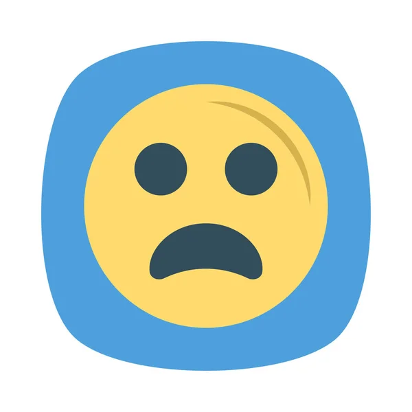 Sad Emoji Face Vector Illustration — Stock Vector