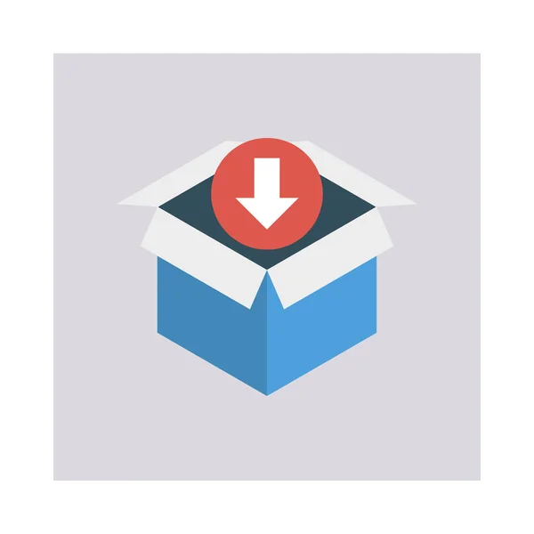 Postvak Karton Pijl Vectorillustratie — Stockvector