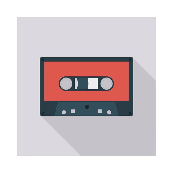 Cinta Cassette Vector Música Ilustración — Archivo Imágenes Vectoriales