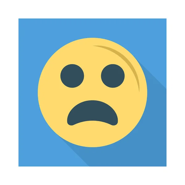 Traurige Emoji Gesichtsvektorillustration — Stockvektor